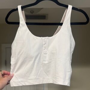 Lululemon White Buttoned Women's Tank